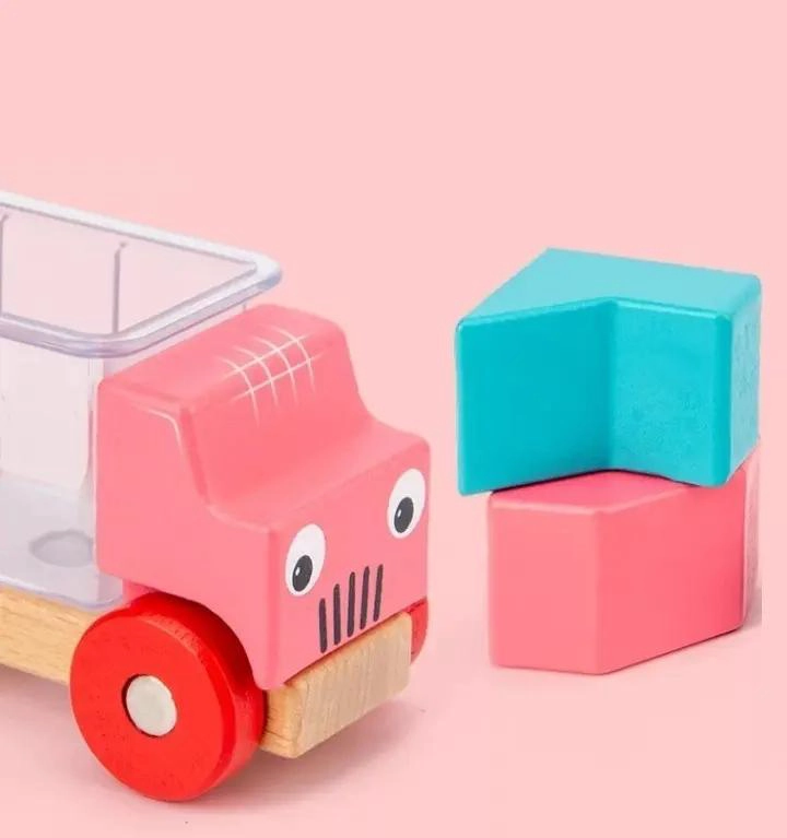 CAMION DE MADERA DIDACTICO PARA DESARROLLO INFANTIL - 3