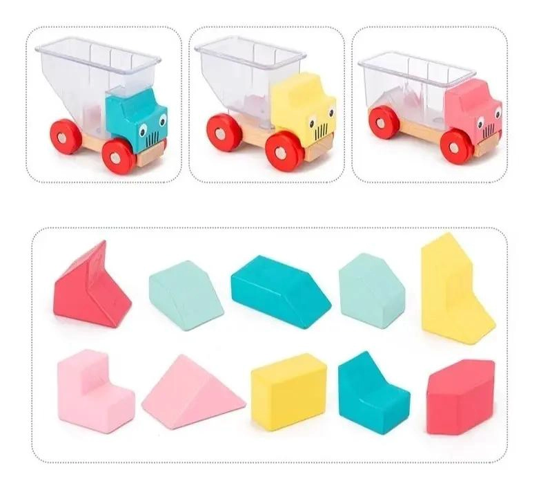 CAMION DE MADERA DIDACTICO PARA DESARROLLO INFANTIL - 4