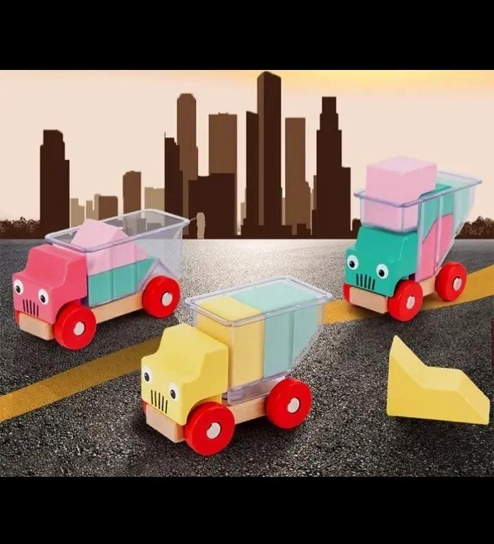 CAMION DE MADERA DIDACTICO PARA DESARROLLO INFANTIL - 5