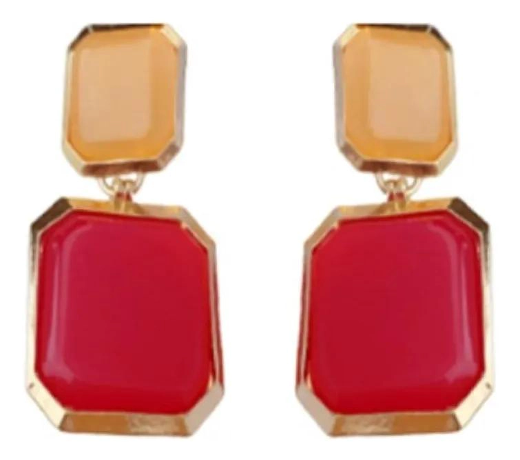 AROS DE FIESTA RECTANGULARES EN COLOR PARA DAMA - 1