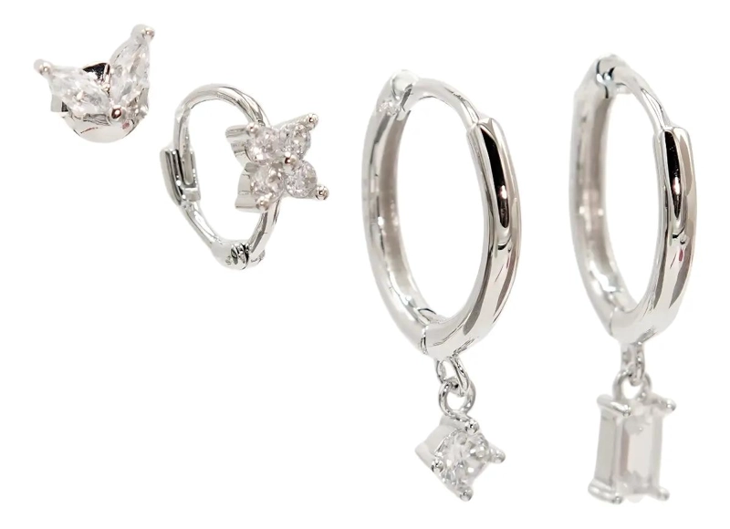 PACK DE AROS DE ARGOLLAS PARA PIERCING EN PLATA 925 - 1