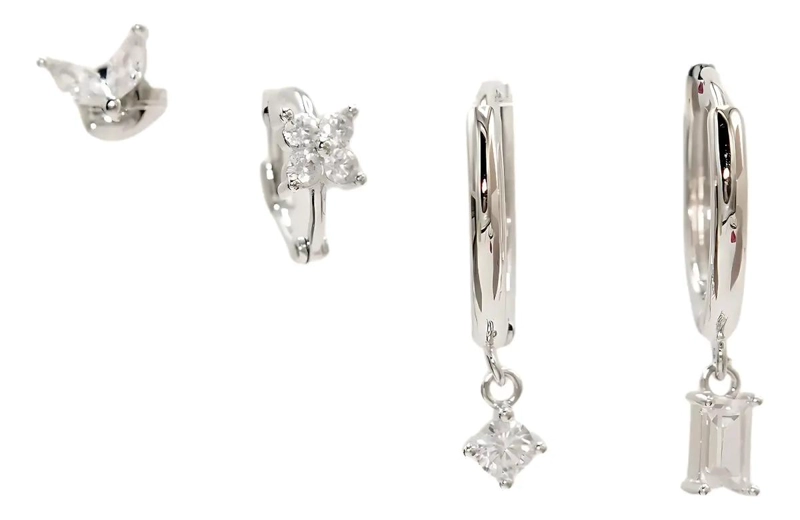 PACK DE AROS DE ARGOLLAS PARA PIERCING EN PLATA 925 - 8