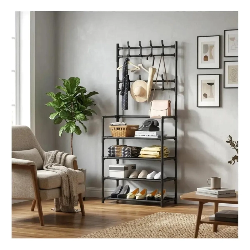 PERCHERO ORGANIZADOR MODERNO DE ROPA Y CALZADO 4 NIVELES - 3