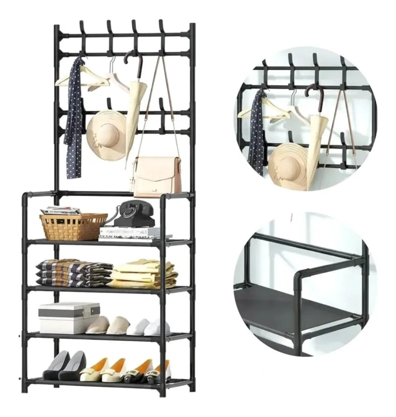 PERCHERO ORGANIZADOR MODERNO DE ROPA Y CALZADO 4 NIVELES - 4