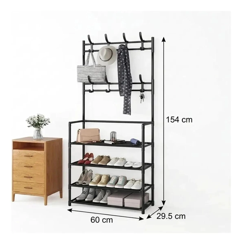 PERCHERO ORGANIZADOR MODERNO DE ROPA Y CALZADO 4 NIVELES - 5
