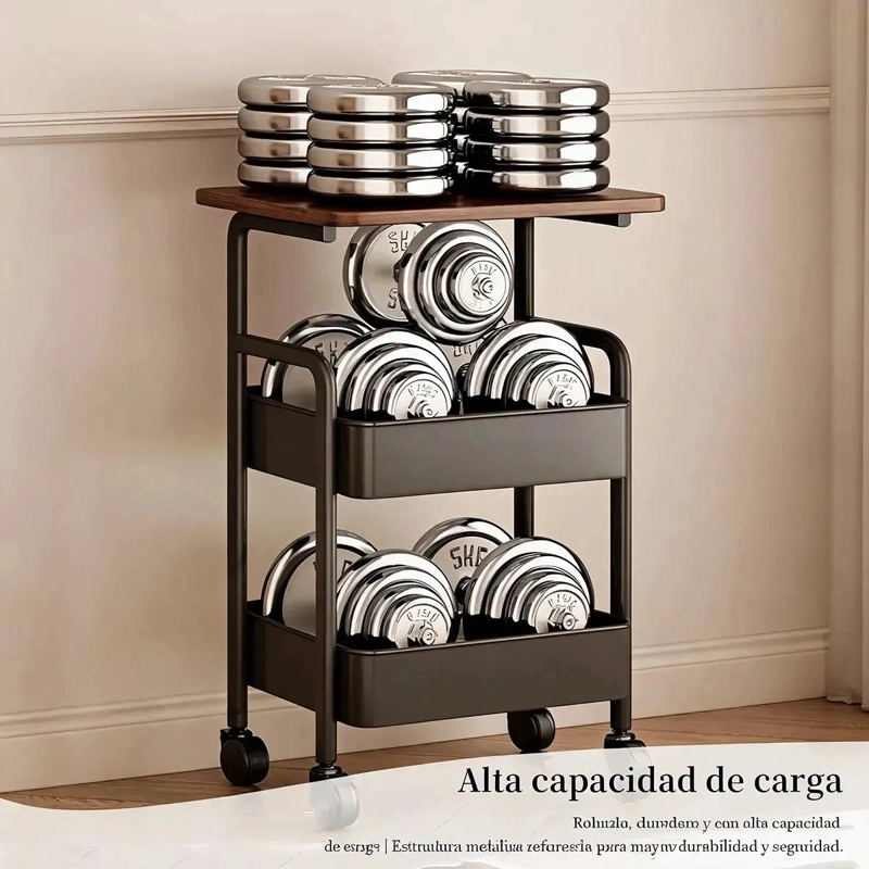 CARRITO ORGANIZADOR DE COCINA CON RUEDAS Y 3 NIVELES - 5