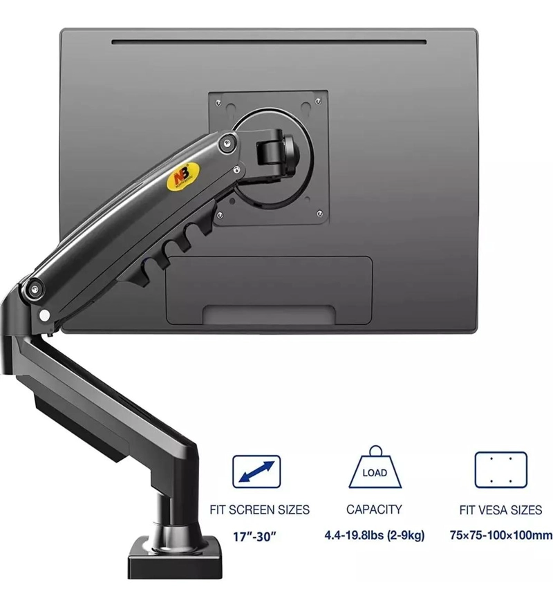 SOPORTE DE MESA PARA MONITORES DE 17 A 30 PULGADAS CON BRAZO AJUSTABLE - 2