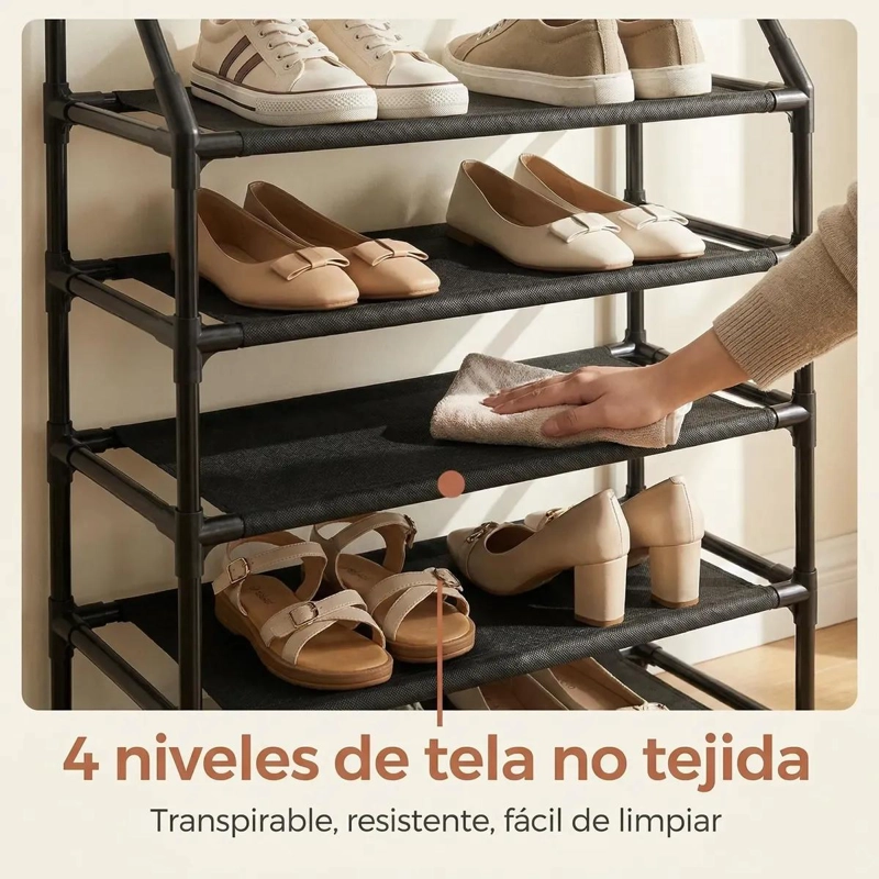 ORGANIZADOR MULTIFUNCIONAL PARA ZAPATOS Y PERCHERO DE ENTRADA - 6