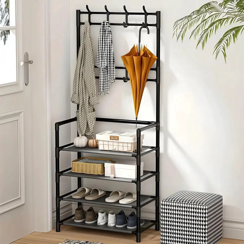 ORGANIZADOR MULTIFUNCIONAL PARA ZAPATOS Y PERCHERO DE ENTRADA - 8