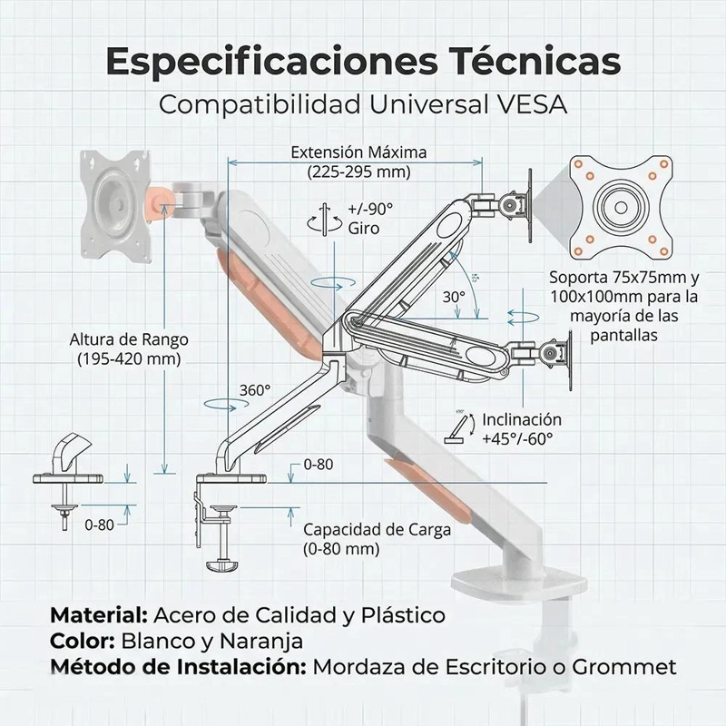SOPORTE DE MESA PARA TV Y MONITOR DE 17 A 30 PULGADAS - 8