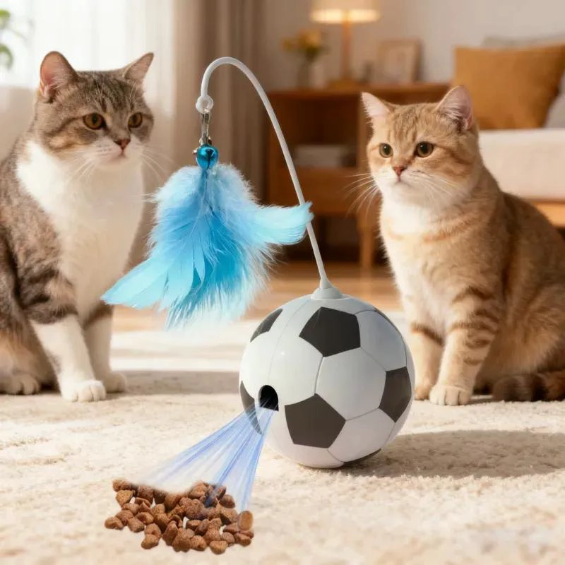 JUGUETE INTERACTIVO PARA GATOS CON DISPENSADOR DE COMIDA - 4