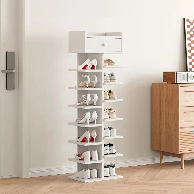 ZAPATERO ORGANIZADOR ESTANTE PARA 16 PARES DE ZAPATOS COLOR BLANCO - 2