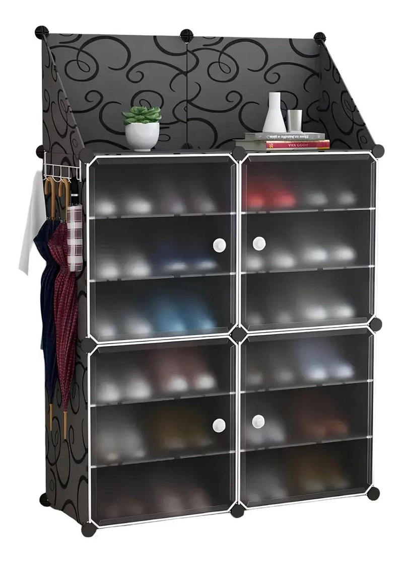 ZAPATERO ORGANIZADOR TRIANGULAR DE 6 PISOS Y 2 FILAS - 1