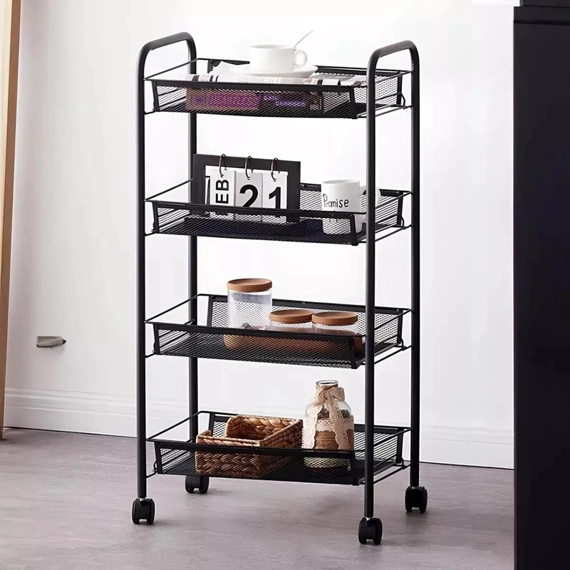 CARRITO ORGANIZADOR DE ALMACENAMIENTO DE 4 NIVELES CON RUEDAS - 3