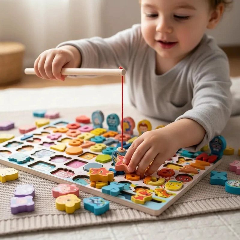 JUGUETE EDUCATIVO DE MADERA 7 EN 1 PARA APRENDIZAJE TEMPRANO - 2