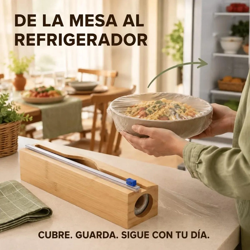 DISPENSADOR ORGANIZADOR PARA ENVOLTORIOS DE ALIMENTOS Y PAPEL FILM - 4