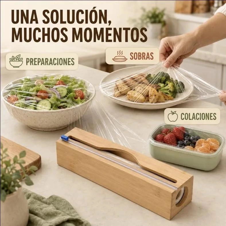 DISPENSADOR ORGANIZADOR PARA ENVOLTORIOS DE ALIMENTOS Y PAPEL FILM - 5