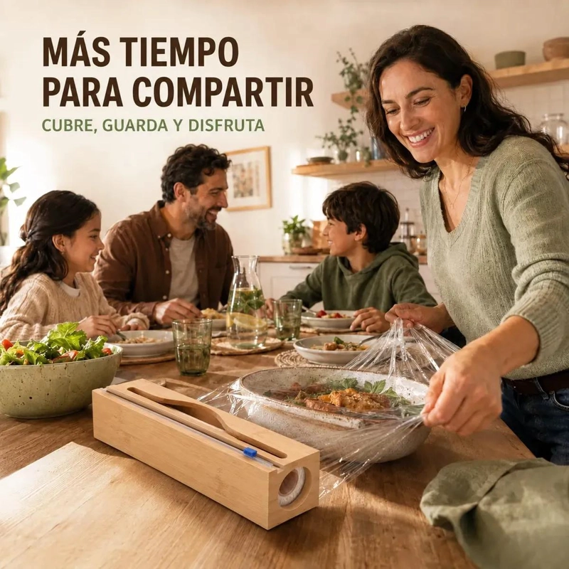 DISPENSADOR ORGANIZADOR PARA ENVOLTORIOS DE ALIMENTOS Y PAPEL FILM - 6