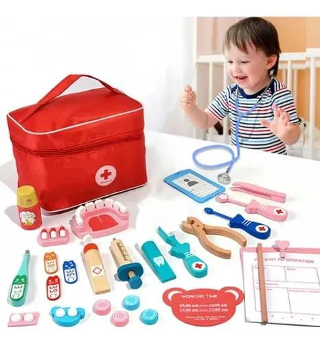 SET DE JUEGO DE ROLES ME DICO PARA NIÑOS EN MADERA - 1