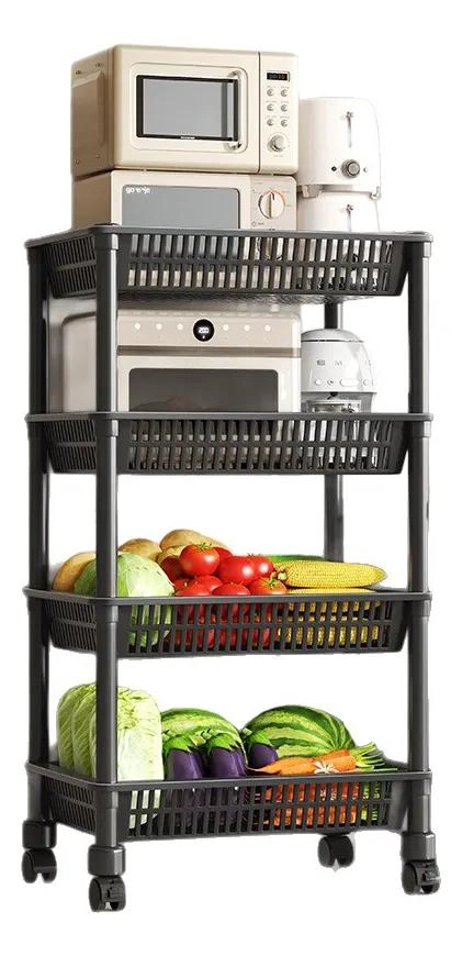 CARRITO ORGANIZADOR VERTICAL DE 4 NIVELES CON RUEDAS - 2