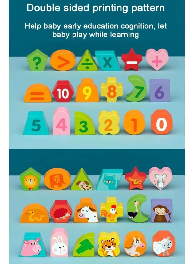 JUEGO DE ARRASTRE Y ENCAJE DE MADERA PARA NIÑOS CREATIVO - 6