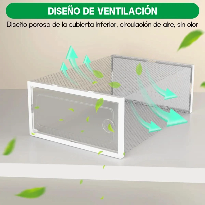 SET DE 12 CAJAS ORGANIZADORAS APILABLES PARA CALZADO - 3