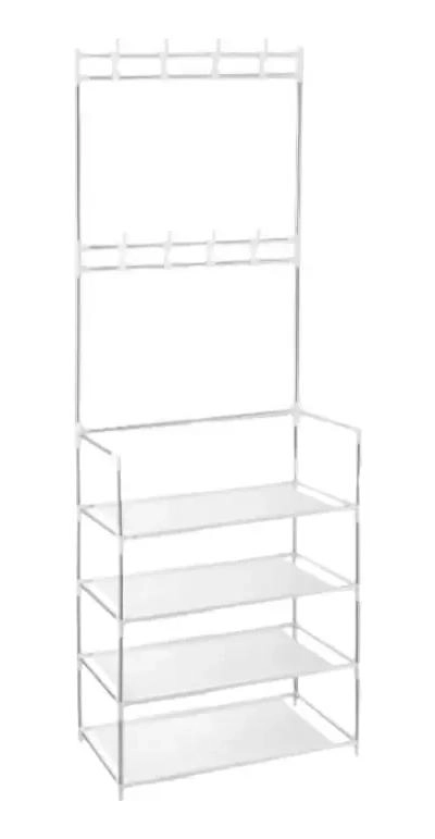 ORGANIZADOR DE CALZADO CON PERCHERO DE METAL Y PLASTICO PARA 8 PARES - 4