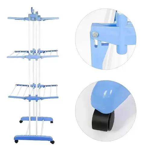 TENDEDERO COLGADOR PLEGABLE DE 3 NIVELES PARA ROPA - 4