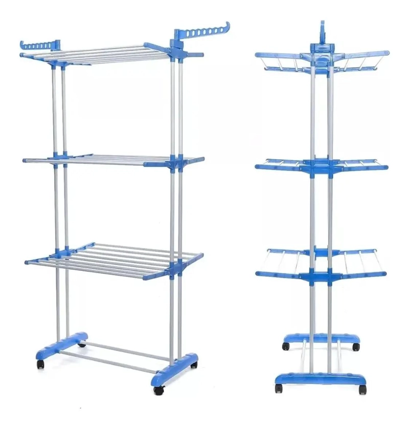 TENDEDERO COLGADOR PLEGABLE DE 3 NIVELES PARA ROPA - 9