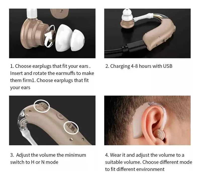 AUDIFONO RECARGABLE BTE CON CHIP DE REDUCCION DE RUIDO - 10