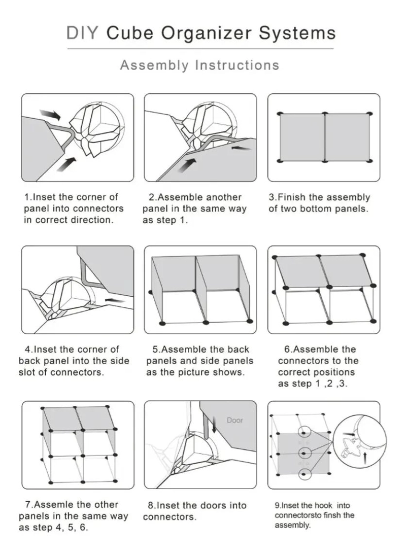 ARMARIO ORGANIZADOR ARMABLE DE 8 NIVELES PARA ROPA Y ACCESORIOS - 2