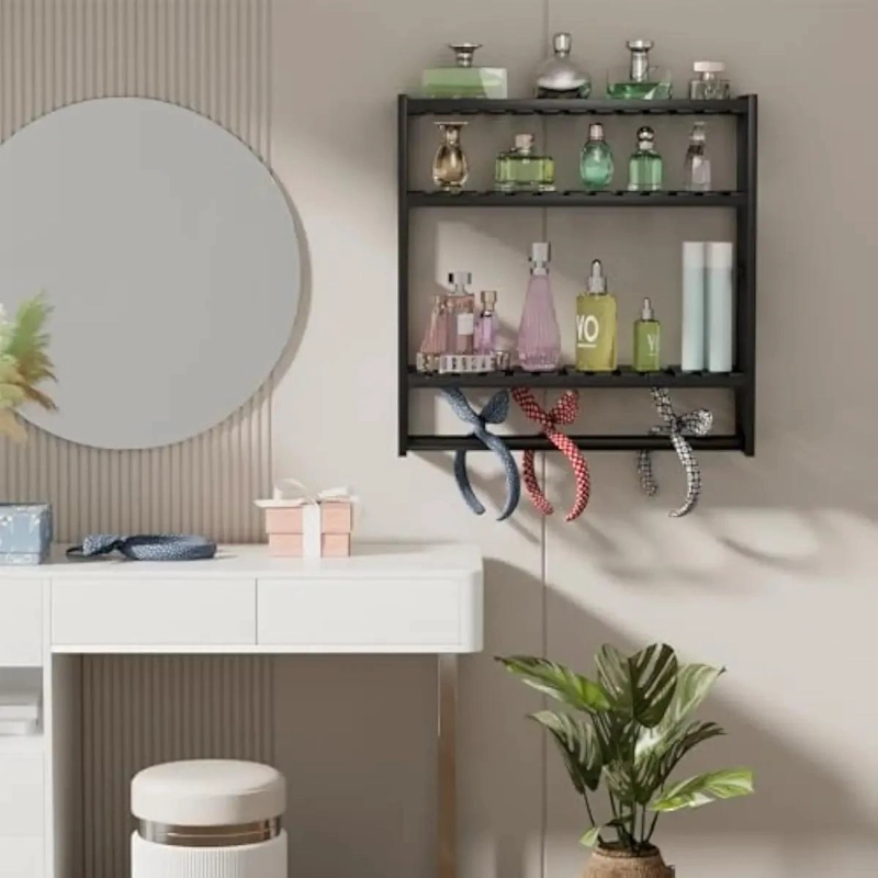 ESTANTE ORGANIZADOR DE BAÑO CON TOALLERO Y 3 NIVELES - 8
