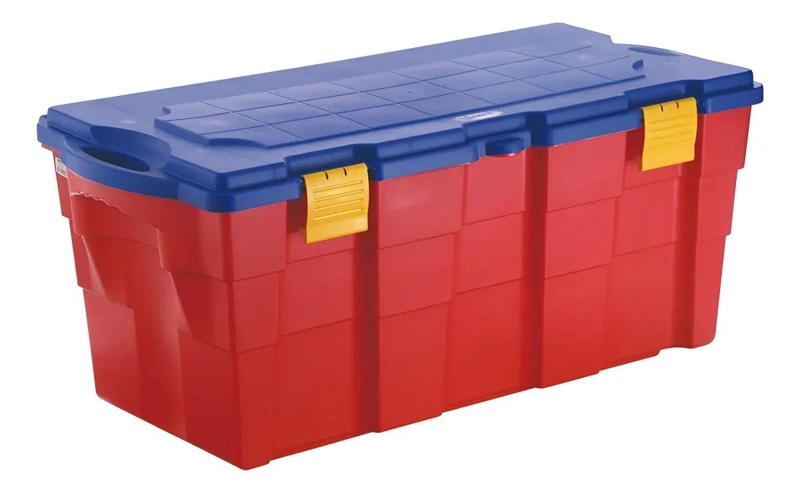 BAUL ORGANIZADORA 100 LITROS CON RUEDAS Y TAPA BISAGRA - 1