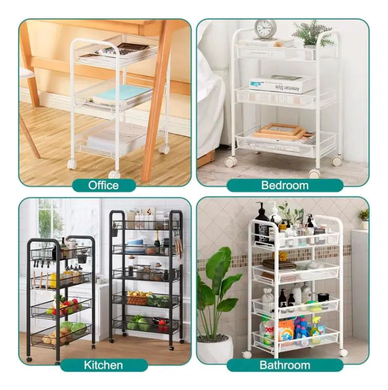 CARRITO ORGANIZADOR DE 4 NIVELES PARA COCINA Y BAÑO - 7