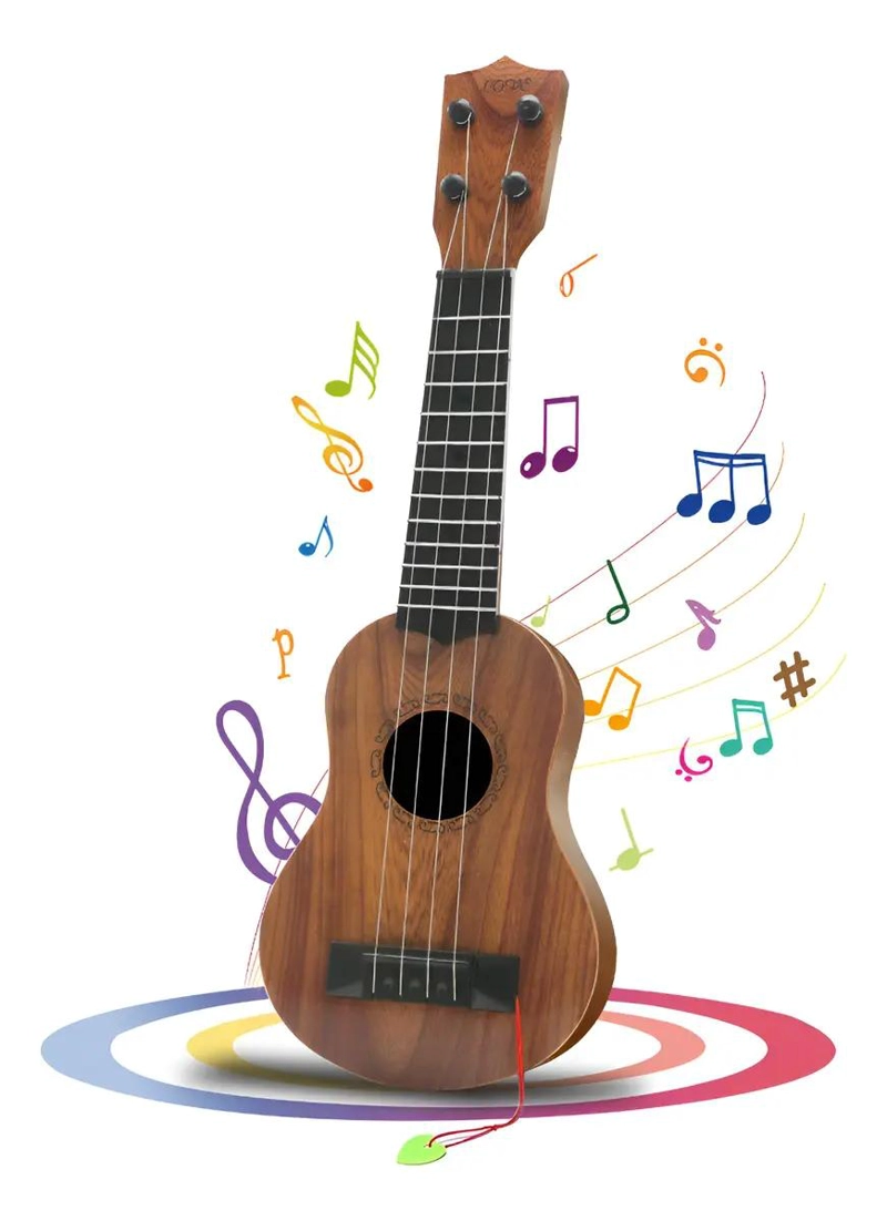 GUITARRA ACUSTICA DE MADERA PARA NIÑOS DE 3 A 7 AÑOS - 1