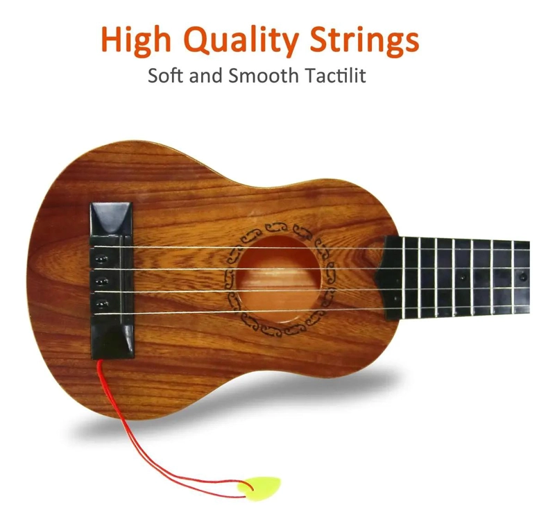 GUITARRA ACUSTICA DE MADERA PARA NIÑOS DE 3 A 7 AÑOS - 5