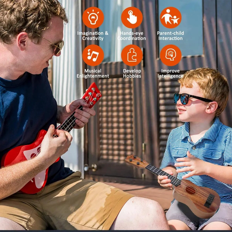 GUITARRA ACUSTICA DE MADERA PARA NIÑOS DE 3 A 7 AÑOS - 7