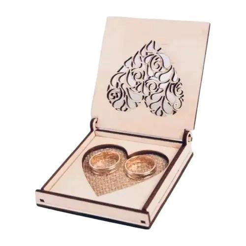 CAJA ORGANIZADORA DE MADERA PARA JOYAS Y ANILLOS - 1