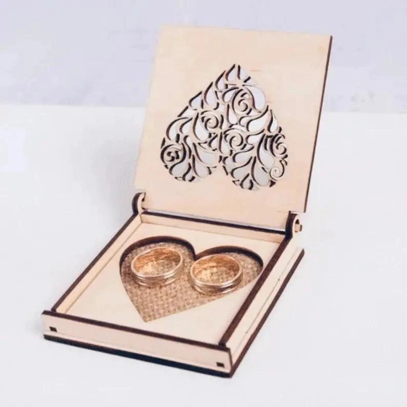 CAJA ORGANIZADORA DE MADERA PARA JOYAS Y ANILLOS - 2