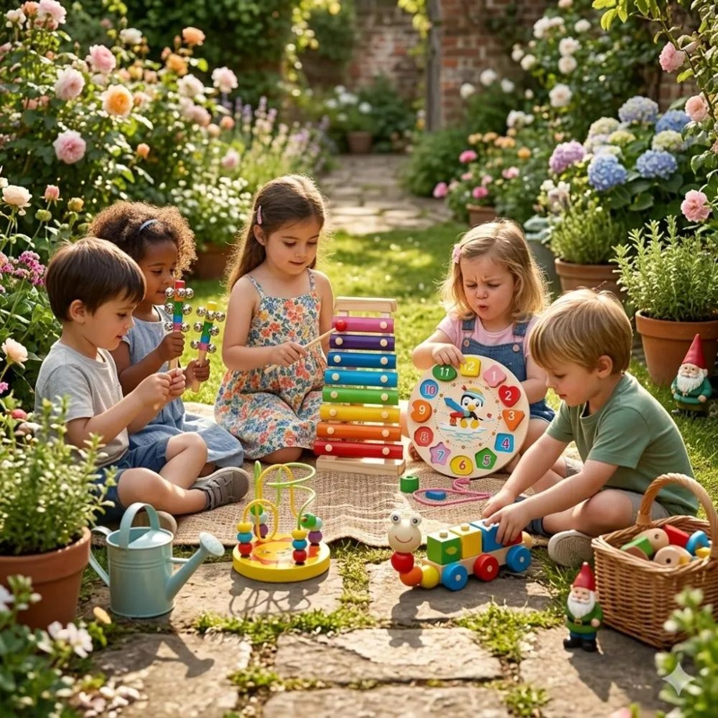 SET DE JUGUETES DIDACTICOS DE MADERA PARA APRENDIZAJE INFANTIL - 2