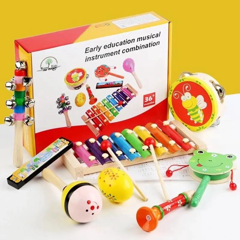 KIT MUSICAL INFANTIL CON 8 INSTRUMENTOS PARA APRENDER Y JUGAR - 1