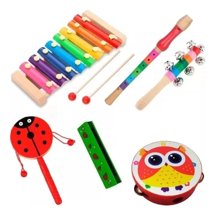 PACK DE 6 INSTRUMENTOS MUSICALES DIDACTICOS PARA NIÑOS - 1