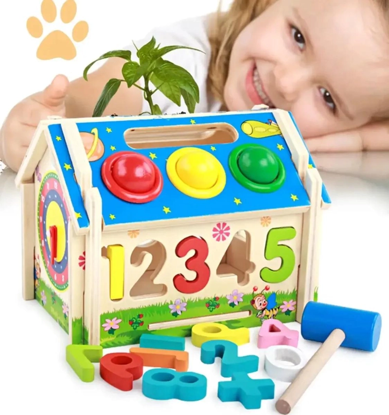 BLOQUE DE ACTIVIDADES DE MADERA PARA ESTIMULACION INFANTIL - 6
