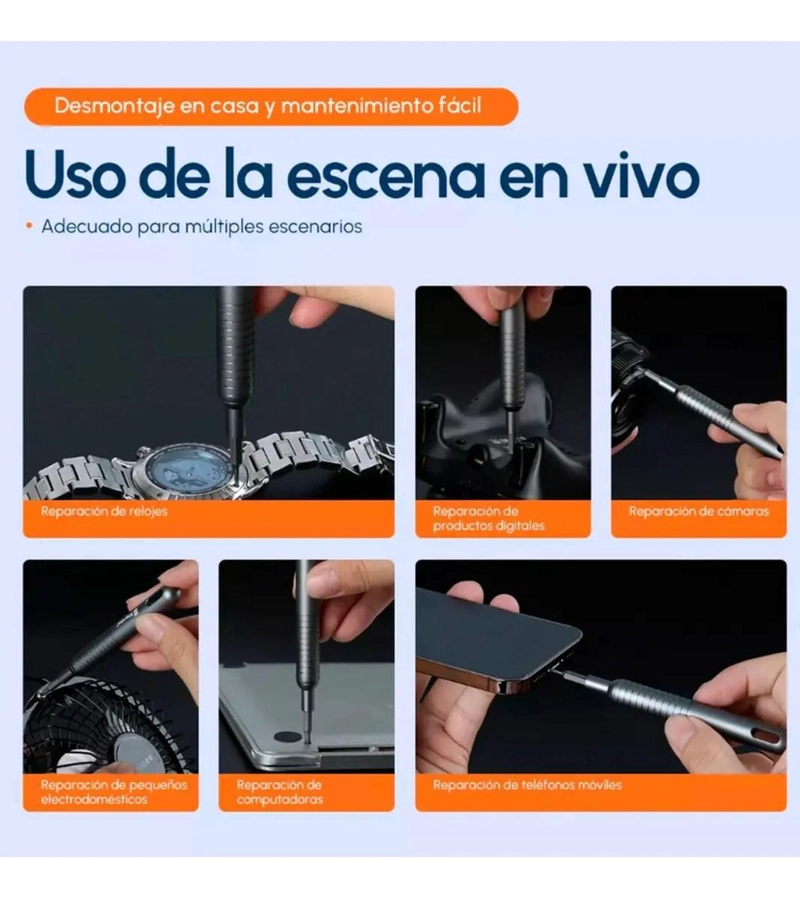 MINI KIT DESTORNILLADOR 51 PUNTAS INTERCAMBIABLES - 2