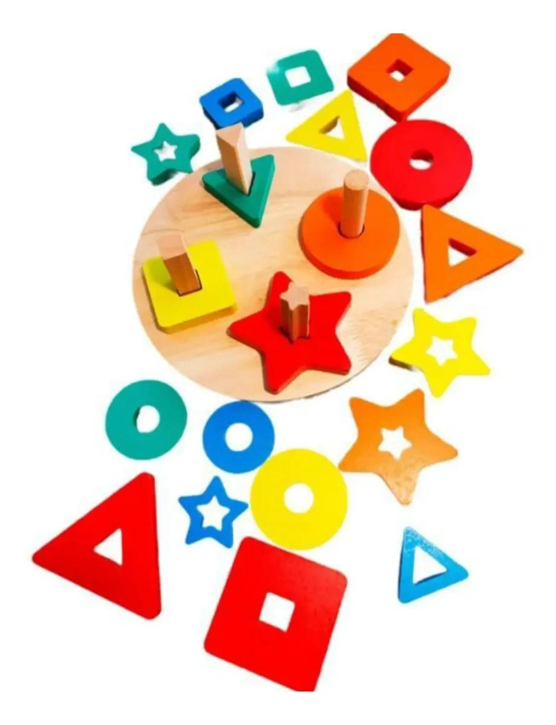 ABACO DE FIGURAS GEOME TRICAS DE MADERA PARA NIÑOS - 3
