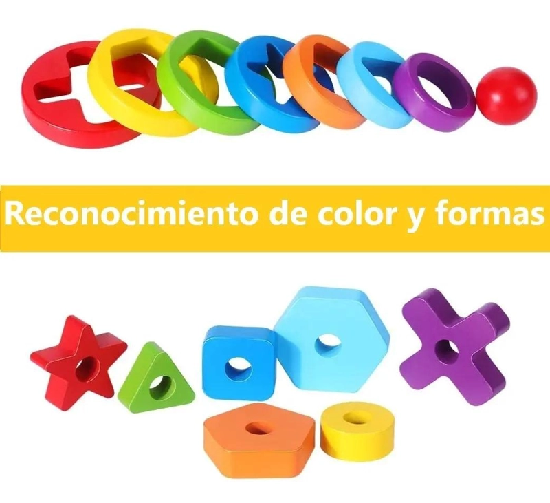 TORRE MONTESSORI APILABLE DE MADERA PARA APRENDIZAJE INFANTIL - 4