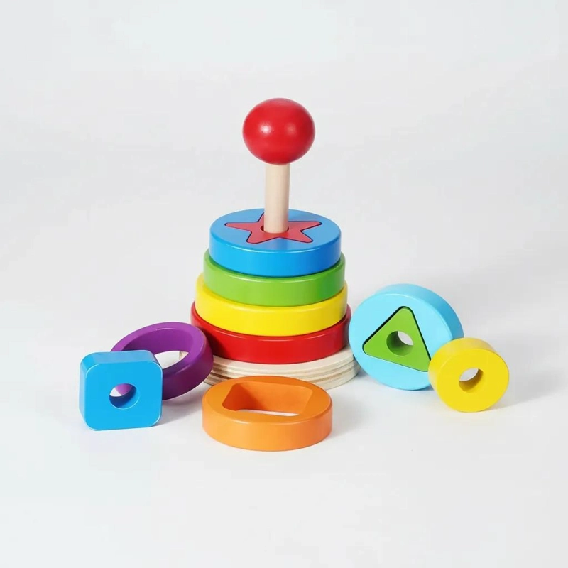 TORRE MONTESSORI APILABLE DE MADERA PARA APRENDIZAJE INFANTIL - 7