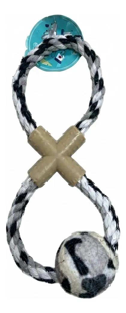 JUGUETE INTERACTIVO DE CUERDA PARA PERROS CON PELOTA - 3