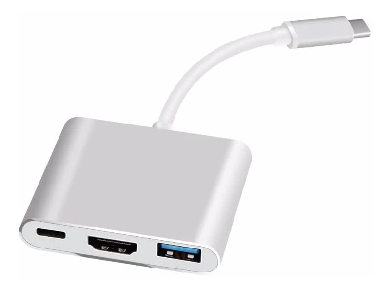 ADAPTADOR USB TIPO C 3 EN 1 CON HDMI Y USB 3.0 - 1