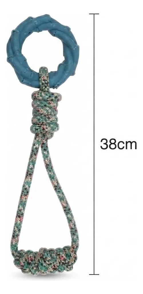JUGUETE INTERACTIVO DE CUERDA PARA PERROS 38 CM - 4